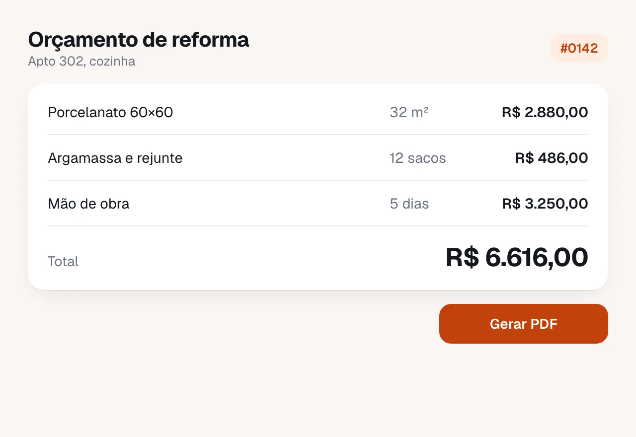 Orçamento de obra